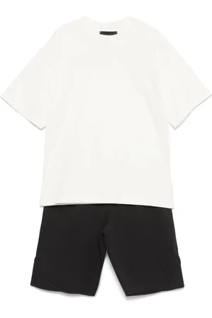 Emporio Armani Logo-embroidered trousers set