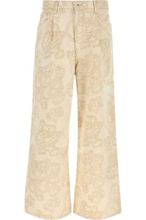 Kenzo Embroidered wide-leg jeans