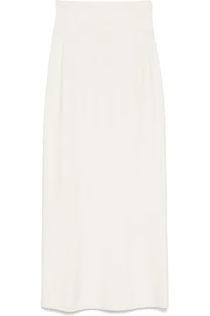 MUGLER Boning-detail midi skirt