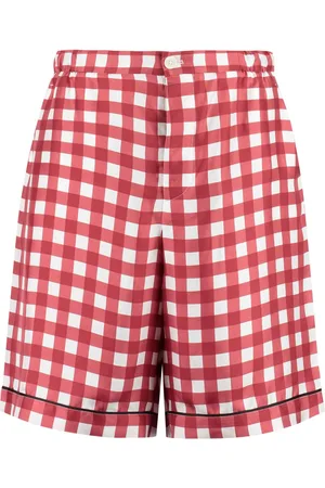 Prada Checked silk shorts