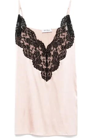 The Attico Lace-panel mini dress