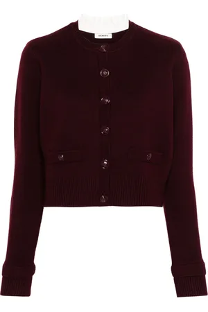 Sandro Detachable-collar cropped cardigan