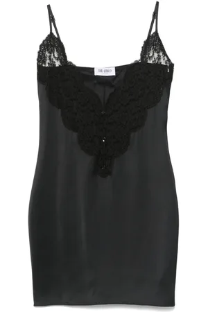 The Attico Lace-panel mini dress