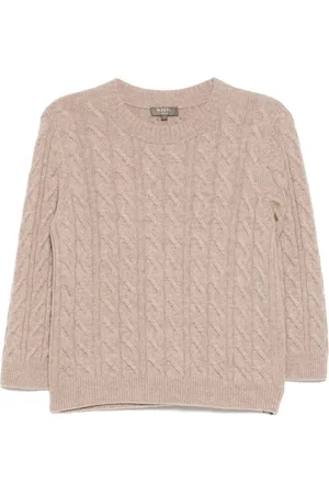 N.PEAL Emilia Cable Round Neck sweatshirt