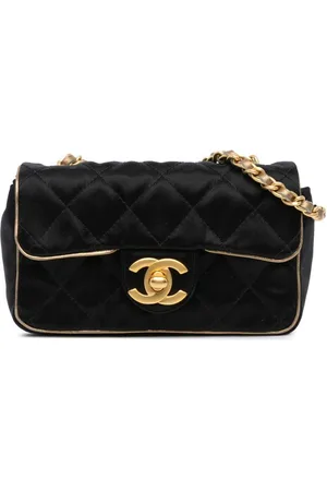 CHANEL 2004-2005 Extra Mini Quilted Satin Flap crossbody bag