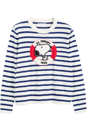 Chinti & Parker X Peanuts Snoopy-embroidered jumper