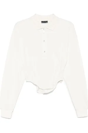 MUGLER Corseted polo shirt