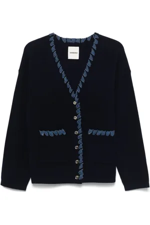 Sandro Denim-trim cardigan