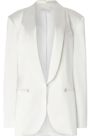 GENNY Satin-trim blazer