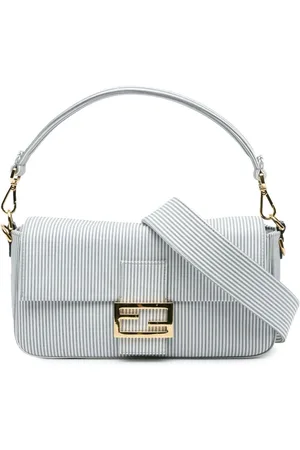 Fendi 2010-2024 Striped Jersey Baguette satchel