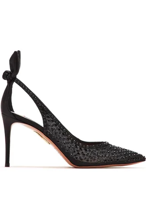 Aquazzura 85mm crystal-embellished pumps