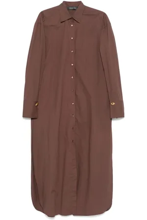 FEDERICA TOSI Poplin shirt maxi dress