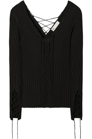 Tory Burch Lace-up wool sweater