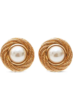 Dior 2000s faux-pearl clip-on earrings