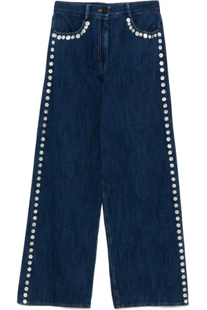 FORTE FORTE Button-detail straight-leg jeans
