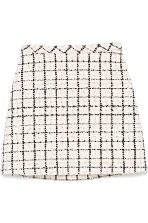 VALENTINO GARAVANI Check-pattern tweed mini skirt