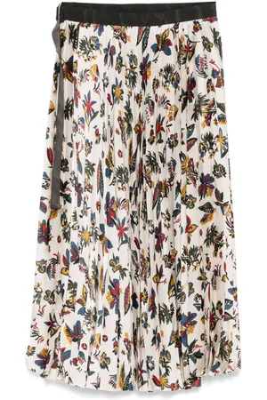 SACAI Floral-print midi skirt