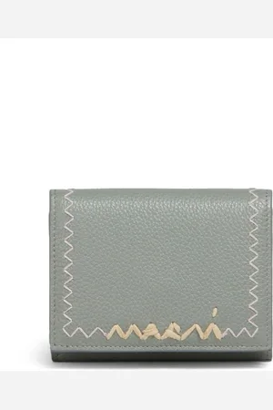 Marni Logo-embroidered leather wallet