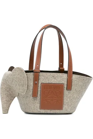 Loewe 2021 Small Felt Elephant Basket tote bag