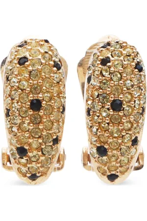 Dior 1990-2000s rhinestone-embellished clip-on earrings
