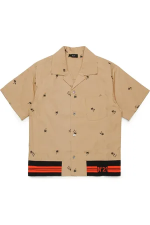 Nº21 Palm tree-print shirt