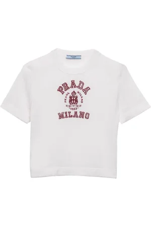 Prada Logo-intarsia top
