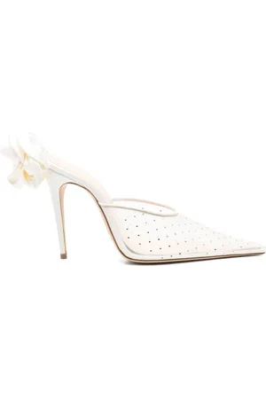 MAGDA BUTRYM 105mm flower-embellished mules