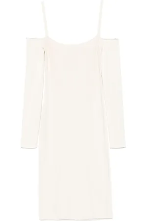 MUGLER Boning-detail knitted midi dress