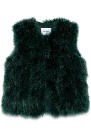 YVES SALOMON Feather silk coat