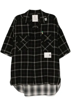 Maison Mihara Yasuhiro Double layered check shirt
