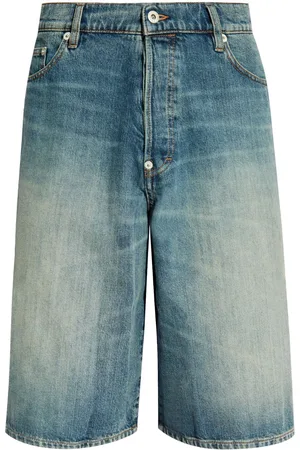 Kenzo Whiskering-effect denim shorts