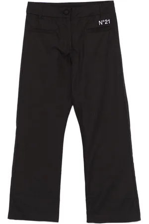 Nº21 Logo-embroidered trousers