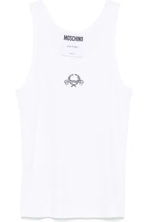 Moschino Logo-embroidered tank top