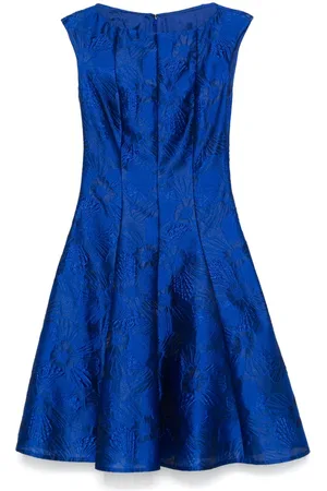 TALBOT RUNHOF Floral-jacquard mini dress