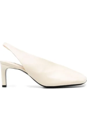 Jil Sander 70mm leather slingback pumps