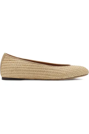 Lanvin Raffia ballet flats