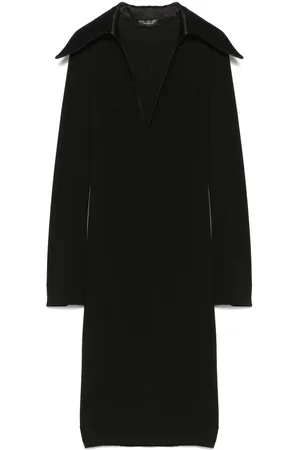 MUGLER Spiky-collar midi dress