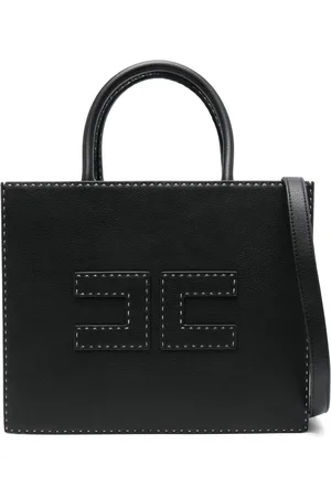 Elisabetta Franchi Medium contrast-stitching tote bag