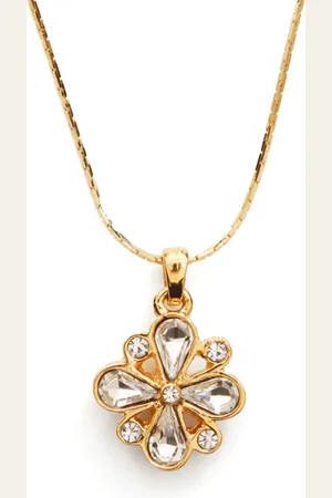 Saint Laurent 2000s Flower rhinestone necklace