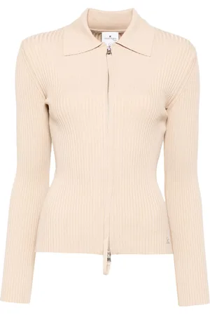 Courrèges Double Zipped Rib Knit tops