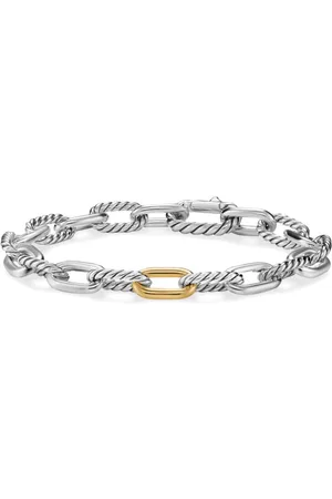 David Yurman 18kt yellow gold and sterling DY Madison® chain bracelet