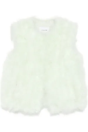 YVES SALOMON Feather silk vest
