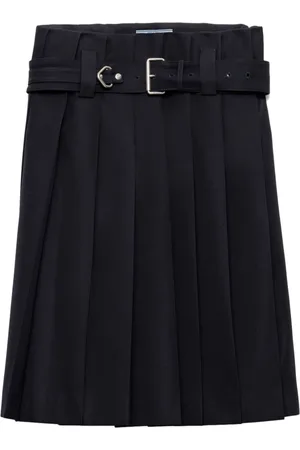 Prada Belted pleated skirt