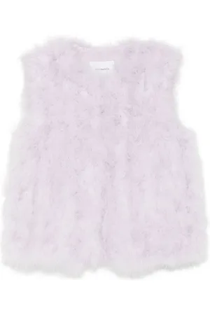 YVES SALOMON Feather silk vest