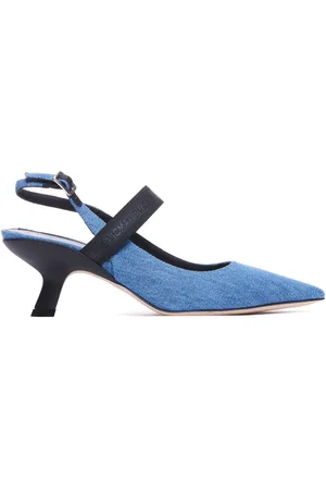 vic matiè Denim slingback pumps