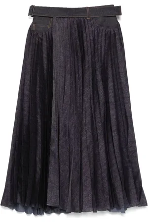 SACAI Plissé midi skirt