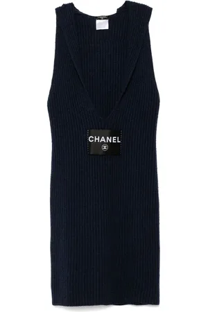 CHANEL 2008 cc mark sleevesless dress