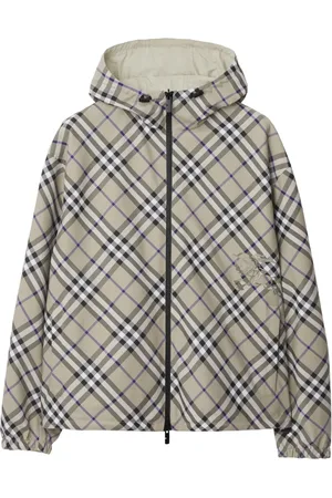 Burberry Checked reversible hooded jacket
