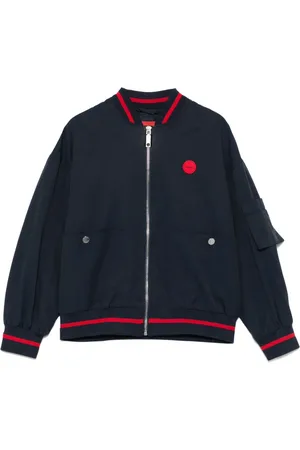 MAX&Co. Kids Logo-patch bomber jacket