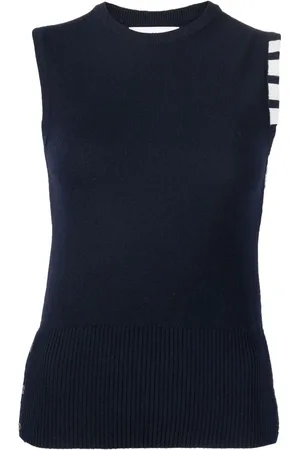 Thom Browne 4-Bar cashmere knitted top